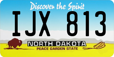ND license plate IJX813