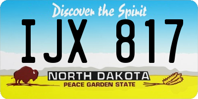 ND license plate IJX817