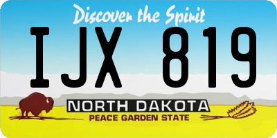 ND license plate IJX819