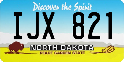 ND license plate IJX821