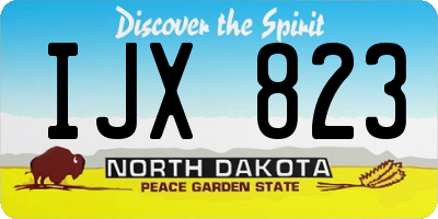 ND license plate IJX823