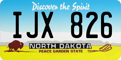 ND license plate IJX826
