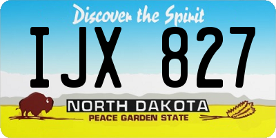 ND license plate IJX827