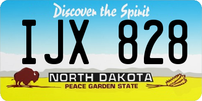 ND license plate IJX828