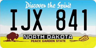 ND license plate IJX841