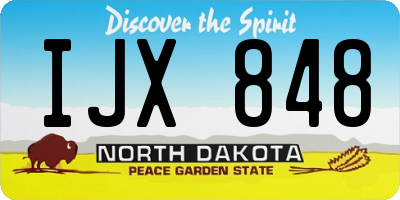 ND license plate IJX848