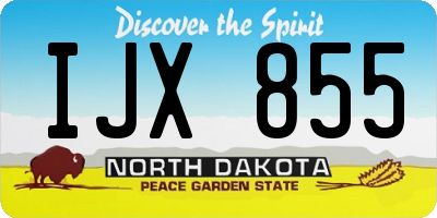 ND license plate IJX855