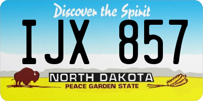 ND license plate IJX857