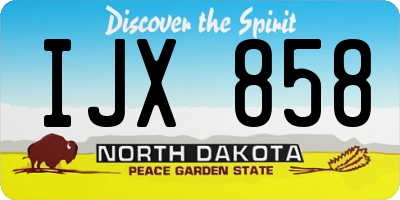 ND license plate IJX858