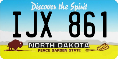 ND license plate IJX861