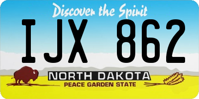 ND license plate IJX862