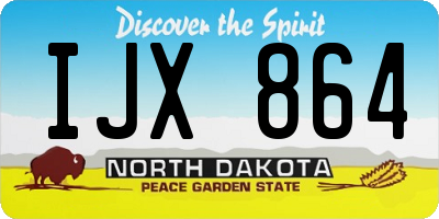 ND license plate IJX864