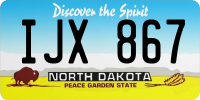 ND license plate IJX867