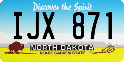 ND license plate IJX871