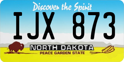 ND license plate IJX873