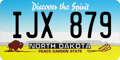 ND license plate IJX879