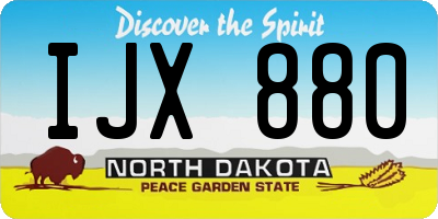 ND license plate IJX880