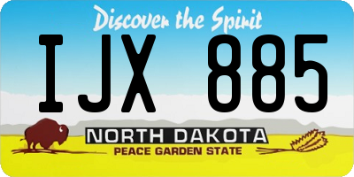 ND license plate IJX885