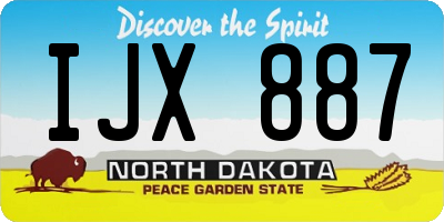 ND license plate IJX887