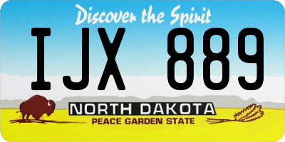 ND license plate IJX889
