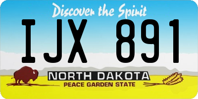 ND license plate IJX891