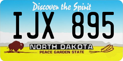 ND license plate IJX895