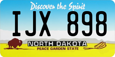 ND license plate IJX898
