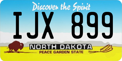 ND license plate IJX899