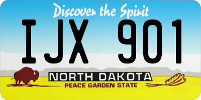 ND license plate IJX901