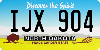 ND license plate IJX904