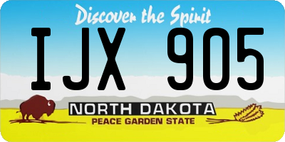 ND license plate IJX905