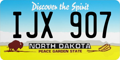 ND license plate IJX907