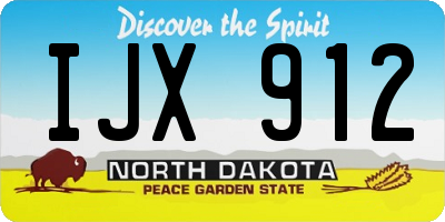 ND license plate IJX912