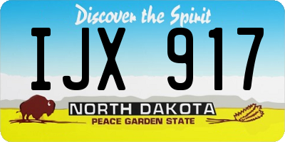 ND license plate IJX917