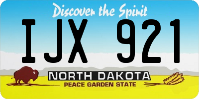 ND license plate IJX921
