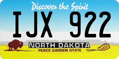 ND license plate IJX922