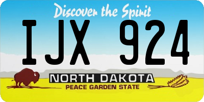 ND license plate IJX924
