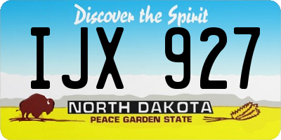 ND license plate IJX927