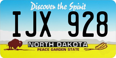 ND license plate IJX928