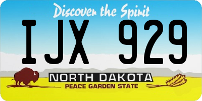 ND license plate IJX929