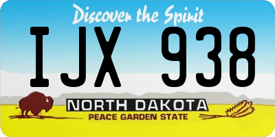 ND license plate IJX938