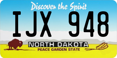 ND license plate IJX948