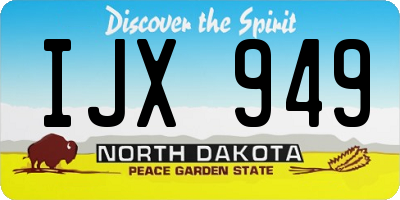 ND license plate IJX949