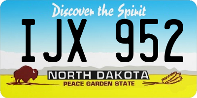 ND license plate IJX952