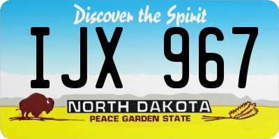 ND license plate IJX967
