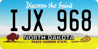 ND license plate IJX968