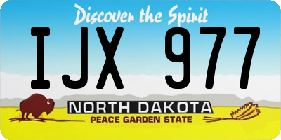 ND license plate IJX977