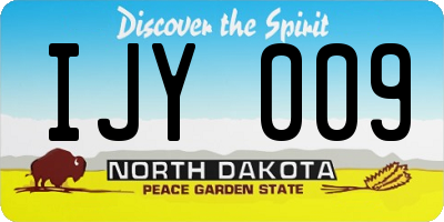 ND license plate IJY009