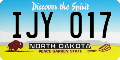ND license plate IJY017