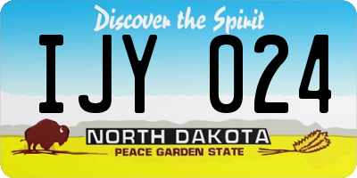 ND license plate IJY024